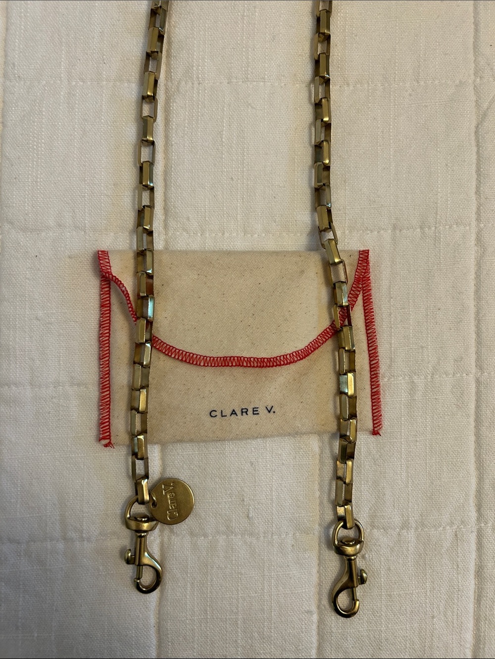 Clare V. Strap • Box Chain • Italian Brass - Picture 3 of 6